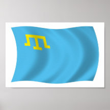 Crimean Tatars Flag Poster Print