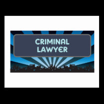 Criminal Lawyer Marquee postcards