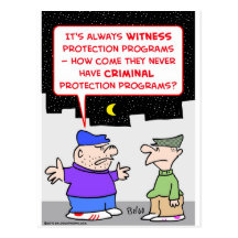 criminal witness protection program post card
