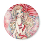 Crimsom Glamour Mermaid - Magnet