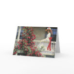 Crimson Flowers Fine Art Card