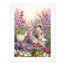 Crimson Foxglove Custom Invitations