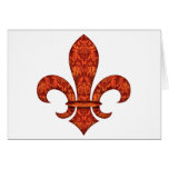 Crimson Garden Fleur Greeting Cards