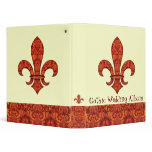 Crimson Garden Fleur de lis Vinyl Binders