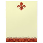 Crimson Garden Fleur de lis Letterhead Template