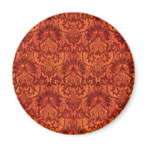 Crimson Garden Fleur de lis Fridge Magnet