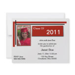 Crimson Graduation Photo Announcement