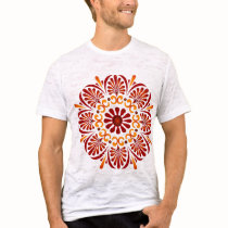 Crimson Mandala Burnout T-shirt