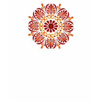Crimson Mandala Fitted T-shirt