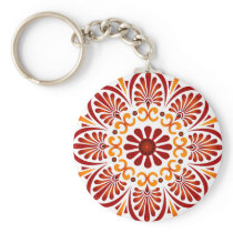 Crimson Mandala Keychain