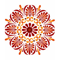 Crimson Mandala Ladies Destroyed T-shirt