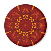 Crimson Mandala Magnet
