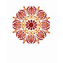 Crimson Mandala Mens Fitted T-shirt