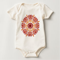 Crimson Mandala Organic Baby Creeper t-shirts