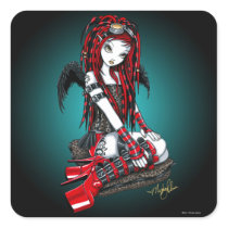 "Crimson" Red Tattoo Cyber Goth Angel Stickers