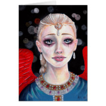 Crimson Wings Angel Greeting Card