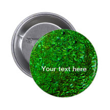 Crinkle green fused glass pin