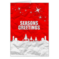 Crinkled Paper Christmas Card cards