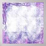 Crinkled Paper & Swirls In Lavender Poster