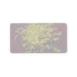 Crinoid crawling to the top of a sea fan personalized address label