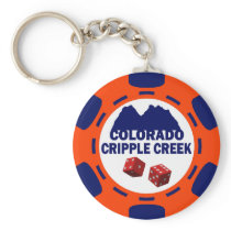 CRIPPLE COLORADO POKER CHIP KEY CHAINS