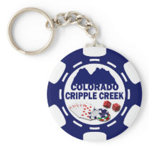 CRIPPLE COLORADO POKER CHIP KEYCHAIN