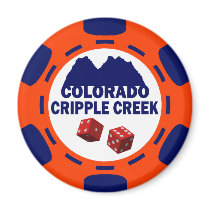 CRIPPLE COLORADO POKER CHIP REFRIGERATOR MAGNET
