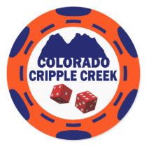 CRIPPLE COLORADO POKER CHIP STICKER