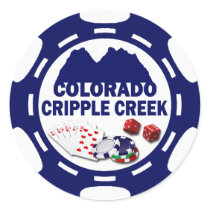 CRIPPLE COLORADO POKER CHIP STICKERS