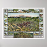 Cripple Creek, CO Panoramic Map - 1896 Posters