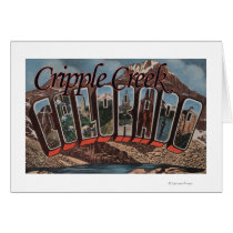 Cripple Creek, Colorado - Large Letter Scenes Card