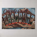 Cripple Creek, Colorado - Large Letter Scenes Posters