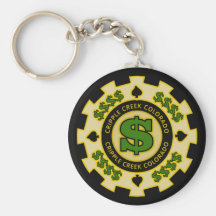 Cripple Creek Colorado Poker Chip Key Chain