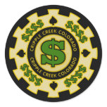 Cripple Creek Colorado Poker Chip Sticker