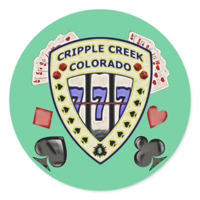 Cripple Creek, Colorado Round Stickers by dgpaulart