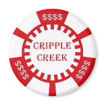 CRIPPLE CREEK POKER CHIP MAGNETS