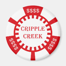 CRIPPLE CREEK POKER CHIP MAGNETS