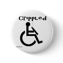 crippled pinback buttons