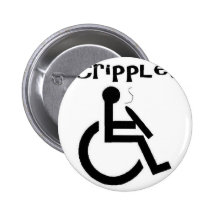 crippled pinback buttons