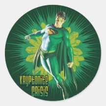 Crise de Superman Kryptonite Autocollants Ronds