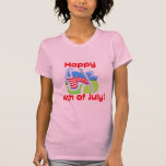 Crisp Happy 4th of July Colours T Shirt