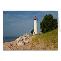 Crisp Point Lighthouse Greeting Card