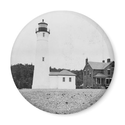 Crisp Point Lighthouse Fridge Magnets by Alleycatshirts