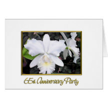 Crisp White Orchids Anniversary Party 65 Card