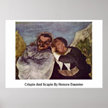 Crispin And Scapin By Honore Daumier Posters