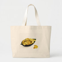 Crisps In The Bowl On The White Background Canvas Bag