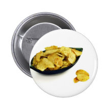 Crisps In The Bowl On The White Background Buttons