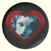 Criss Cross Perfect Heart plates