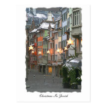 Cristmas dans la vieille ville carte postale