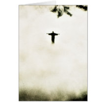 Cristo Redentor In the Clouds Card